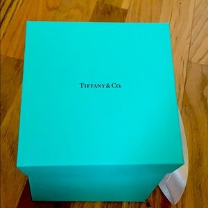 Tiffany gift box 5.25”W x 5.25” L x 4.5” H
